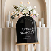 Black Acrylic Welcome Sign